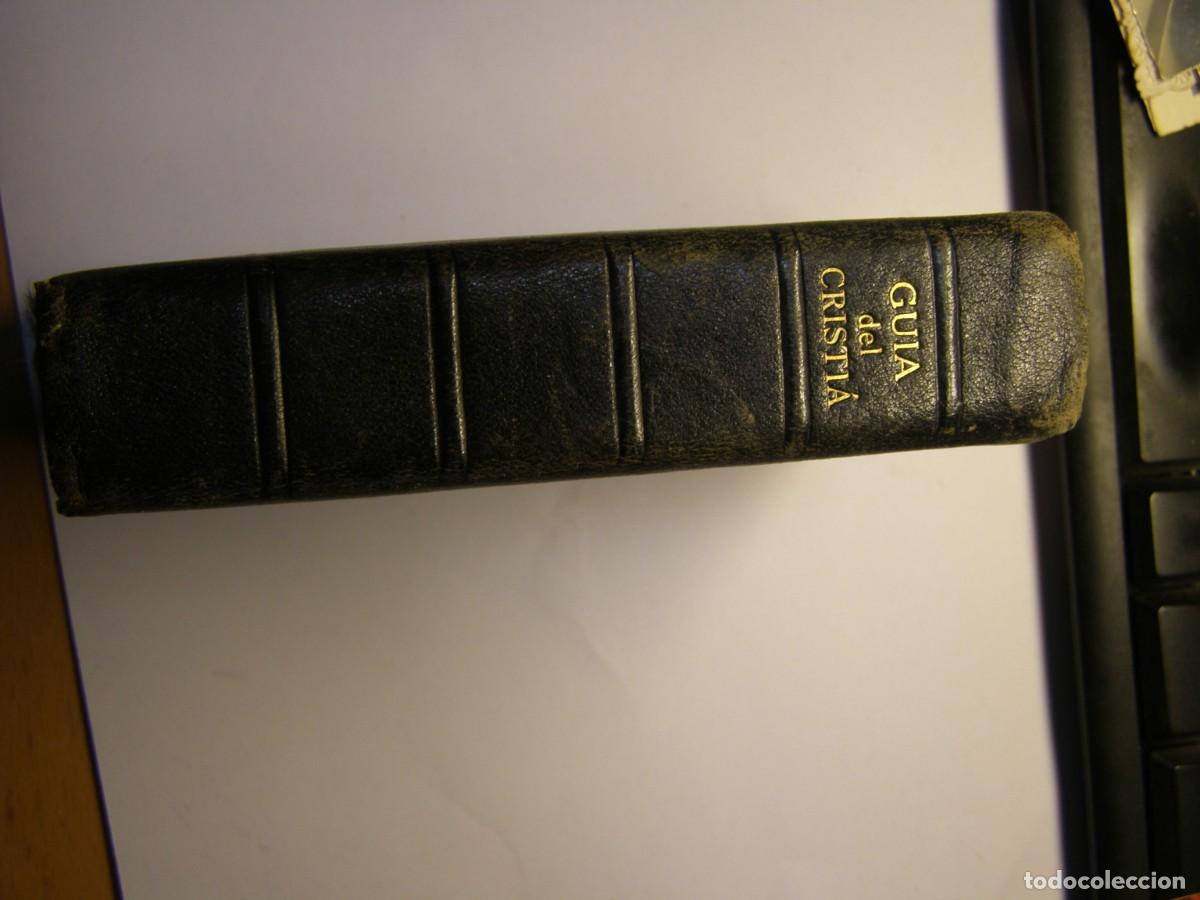 Libros antiguos: Libro de bolsillo misal Guia del Cristi&agrave;, A&ntilde;o 1923. Libreria Figueras, Tarrega.