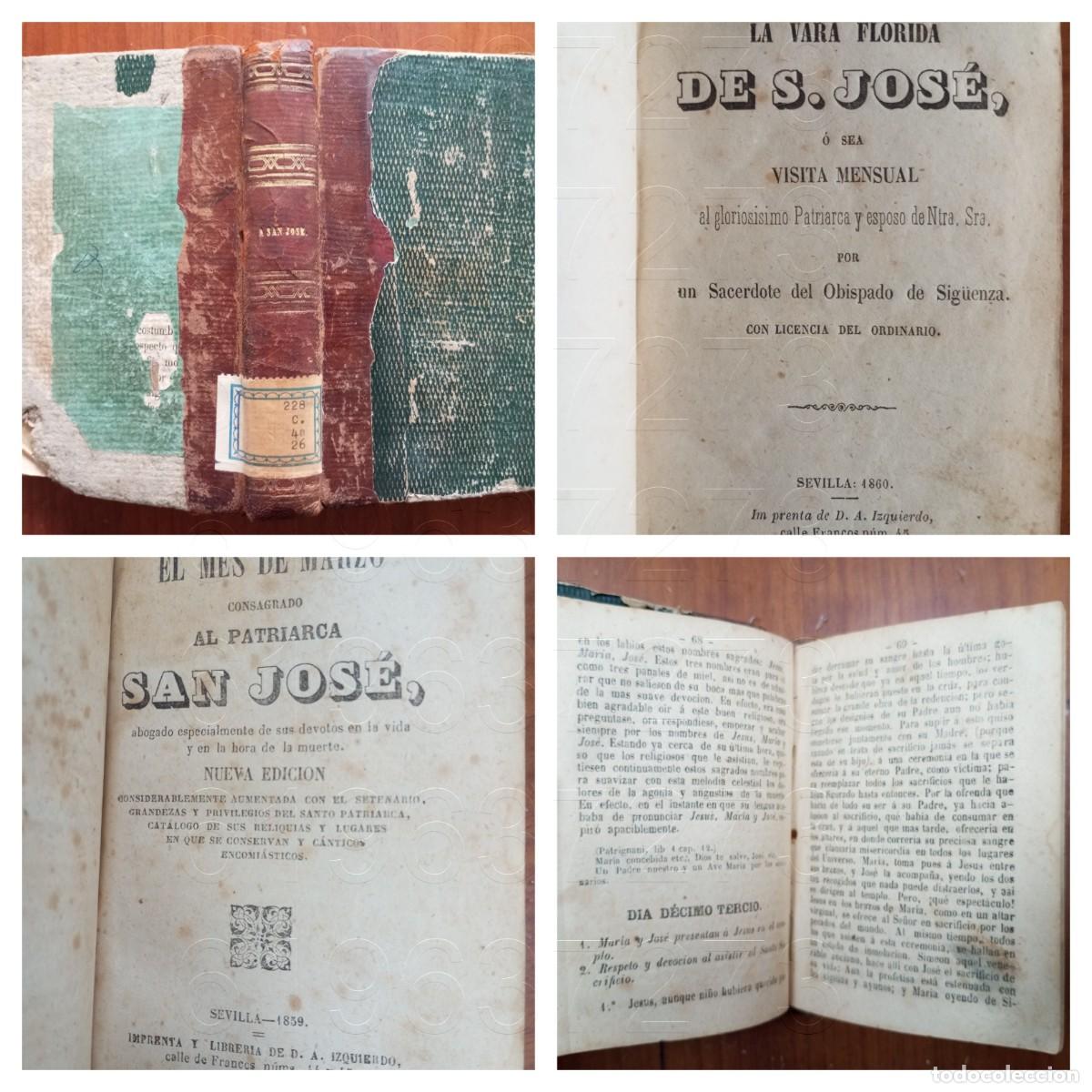 Old books: SAN JOSE VARA FLORIDA Y MES DE MARZO CONSAGRADO OBISPO DE SIGUENZA 2 LIBROS EN 1 VOLUMEN FAM10