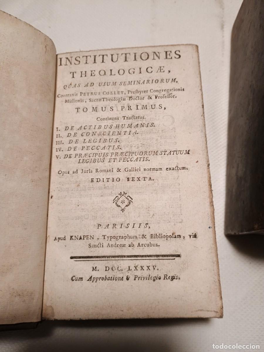 Libros antiguos: Instituciones theologicae 1784 5 tomos - Foto 2