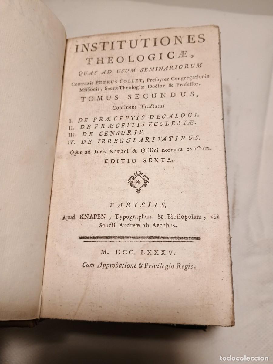 Libros antiguos: Instituciones theologicae 1784 5 tomos - Foto 4