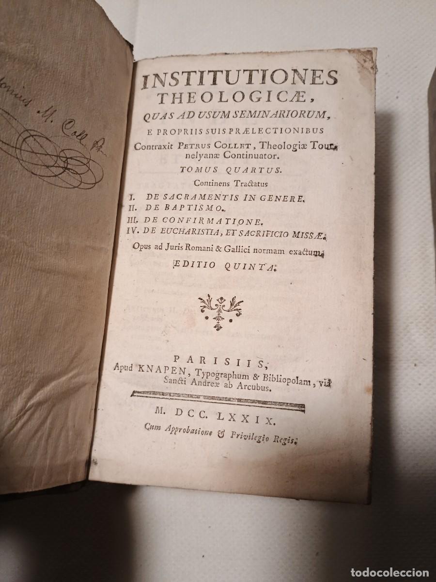 Libros antiguos: Instituciones theologicae 1784 5 tomos - Foto 6