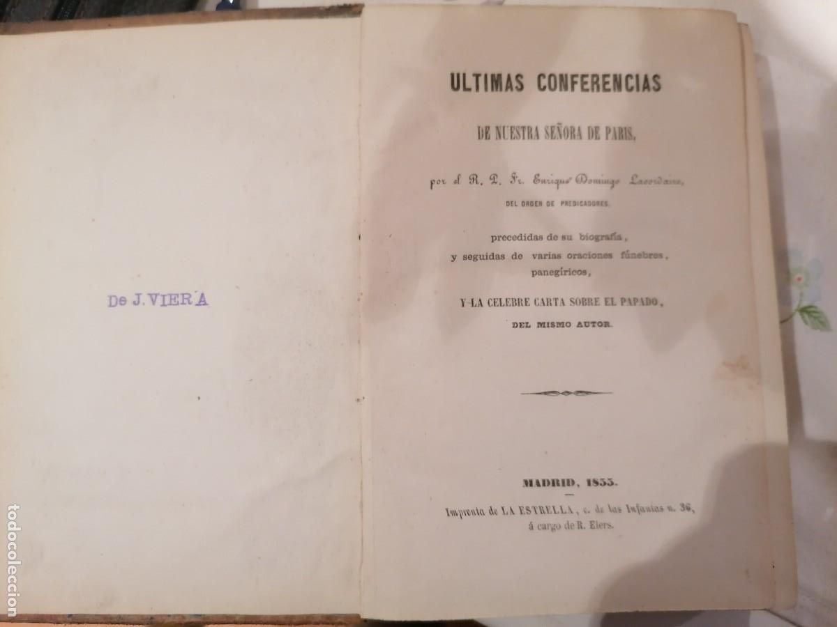 Antiquarische B&uuml;cher: Lacordaire, &Uacute;ltimas conferencias de Nuestra Se&ntilde;ora de Par&iacute;s