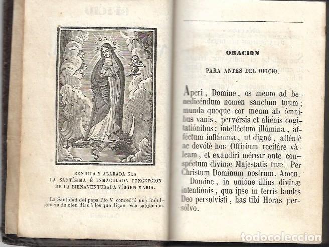 Libri antichi: OFICIO DE NUESTRA SEÑORA&rdquo; IMPRENTA DE LOS HEREDEROS DE LA V. DE PLA- BARCELONA 1860.