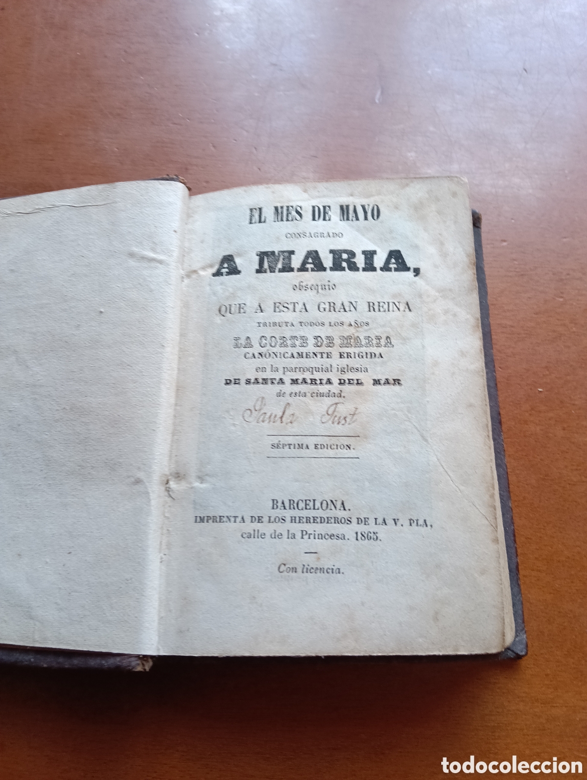 Antiquarische B&uuml;cher: Libro el mes de Mayo consagrado a Mar&iacute;a 1865 estado normal