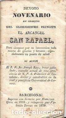 Libri antichi: LIBRO ANTIGUO: NOVENARIO DEL ARCANGEL SAN RAFAEL