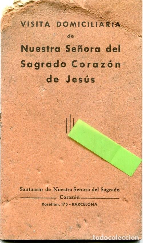 Libri antichi: LIBRITO VISITA DOMICILIARIA DE NUESTRA SE&Ntilde;ORA DEL SAGRADO CORAZON DE JESUS