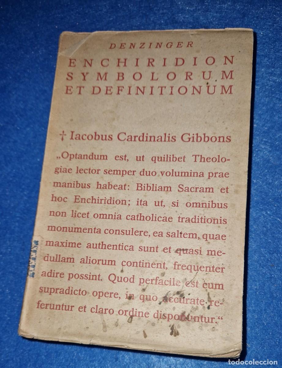 Antiquarische B&uuml;cher: Enchiridion symbolorum definitionum et declarationum . DENZINGER ET UMBERG