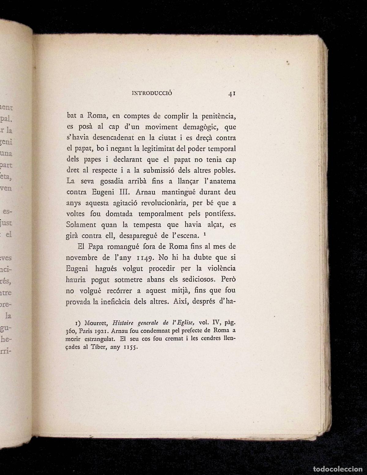 Libros antiguos: DE LA CONSIDERACI&Oacute; A EUGENI III, PAPA. - SANT BERNAT. - Foto 3