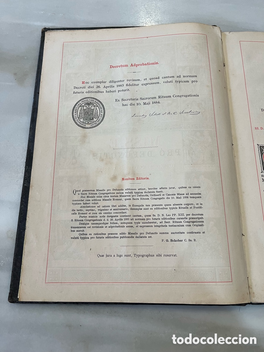 Libros antiguos: Missae pro Defunctis . 1884 - Foto 3