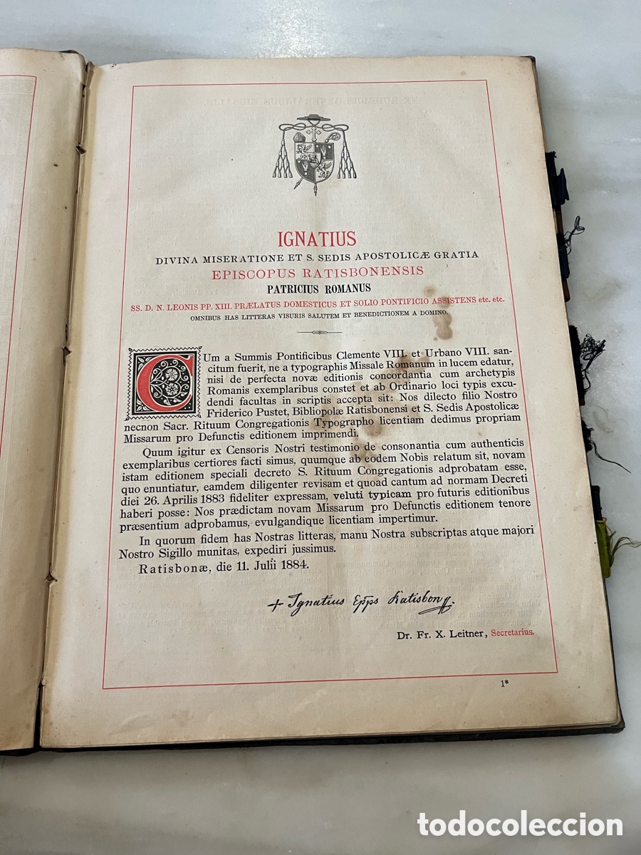 Libros antiguos: Missae pro Defunctis . 1884 - Foto 4