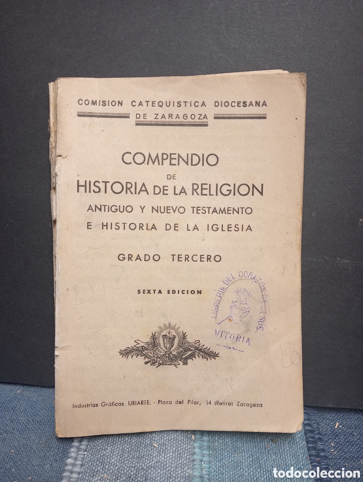 Libros antiguos: COMPENDIO DE HISTORIA DE LA RELIGION ANTIGUO Y NUEVO TESTAMENTO E HISTORIA DE LA IGLESIA. &ordm; TERCERO