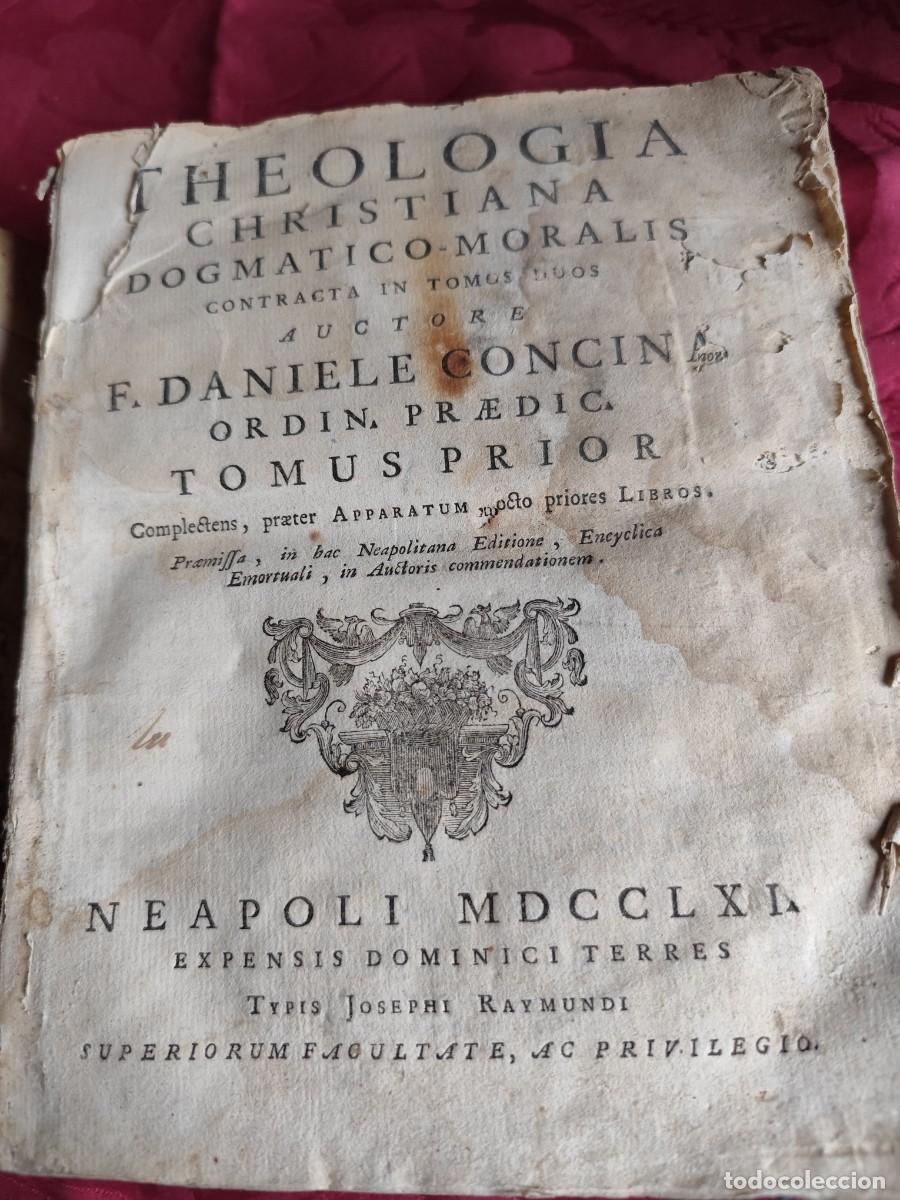 Livros antigos: Theologia Christiana Dogm&aacute;tico Moralis de F. Daniel Concina de 1761