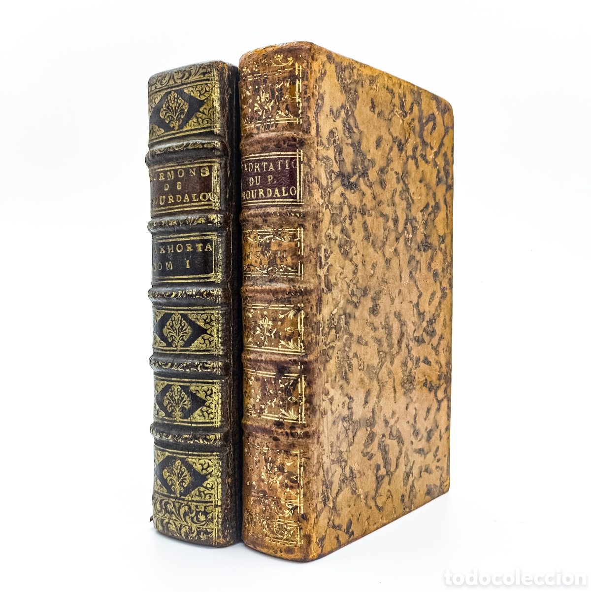 Libri antichi: BOURDALOUE, Pere - Exhortations et instructions Chretiennes (Tomes I-II) 1734 / 1774