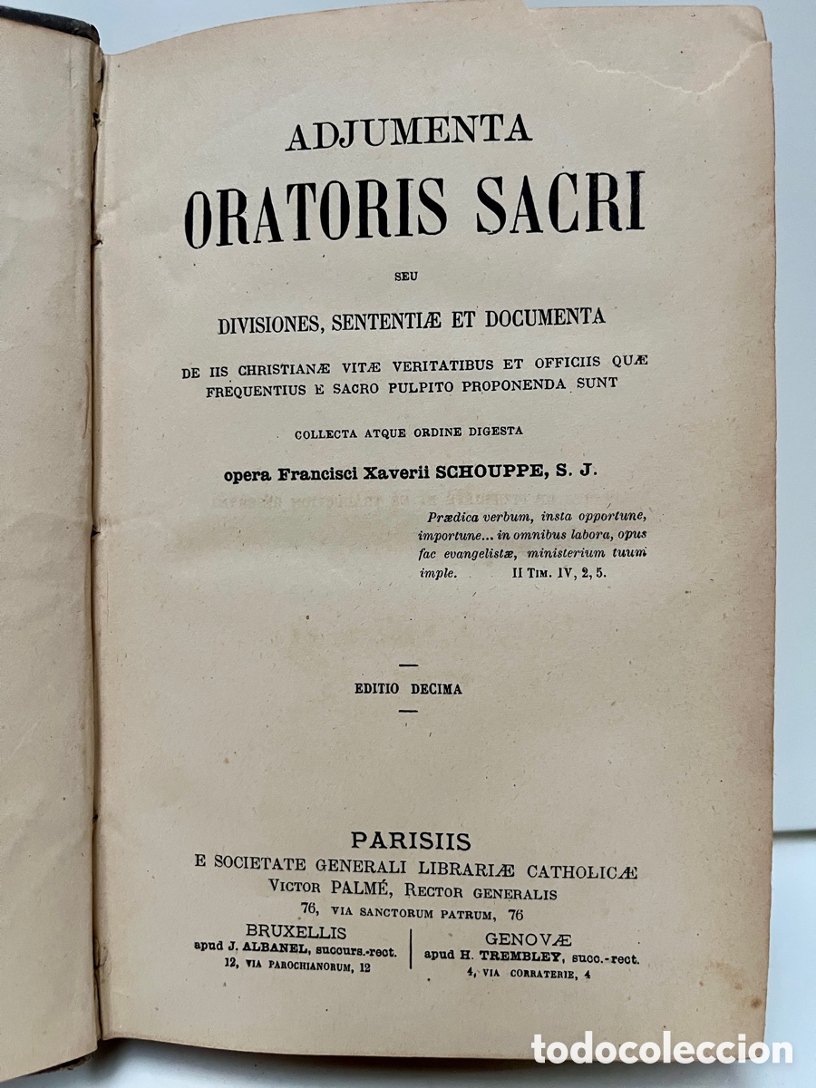 Libros antiguos: Adjumenta Oratoris Sacri. - Foto 4
