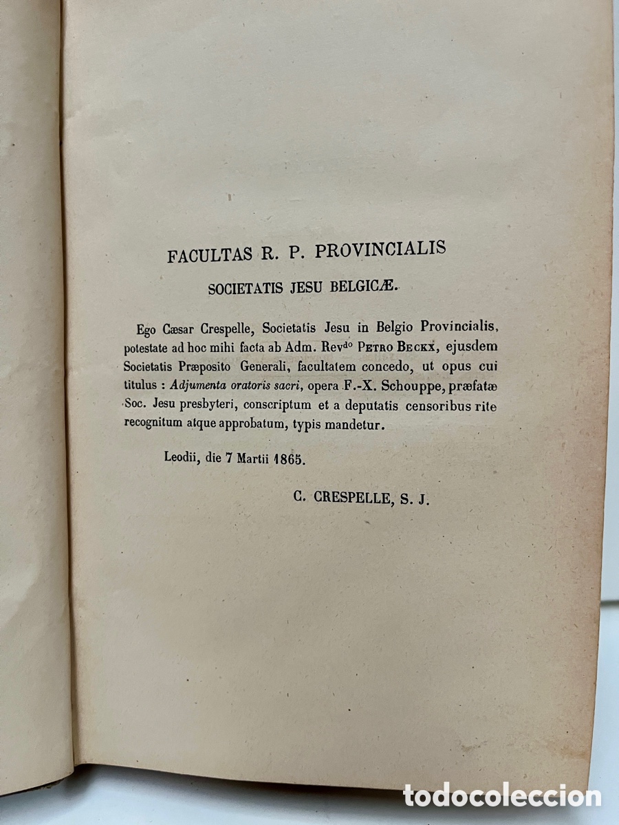 Libros antiguos: Adjumenta Oratoris Sacri. - Foto 5