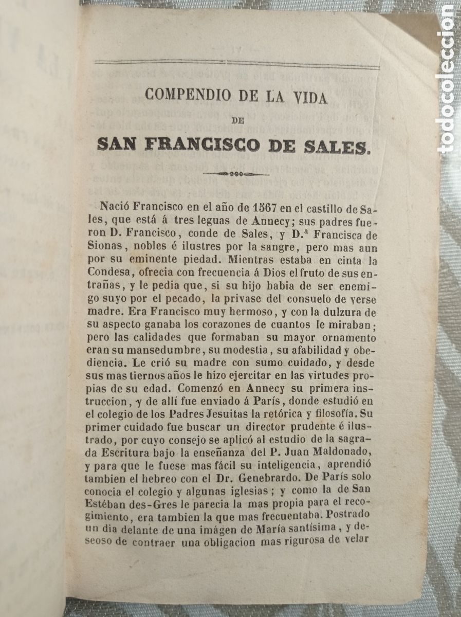 Libros antiguos: INTRODUCCI&Oacute;N A LA VIDA DEVOTA. 1863. - Foto 2
