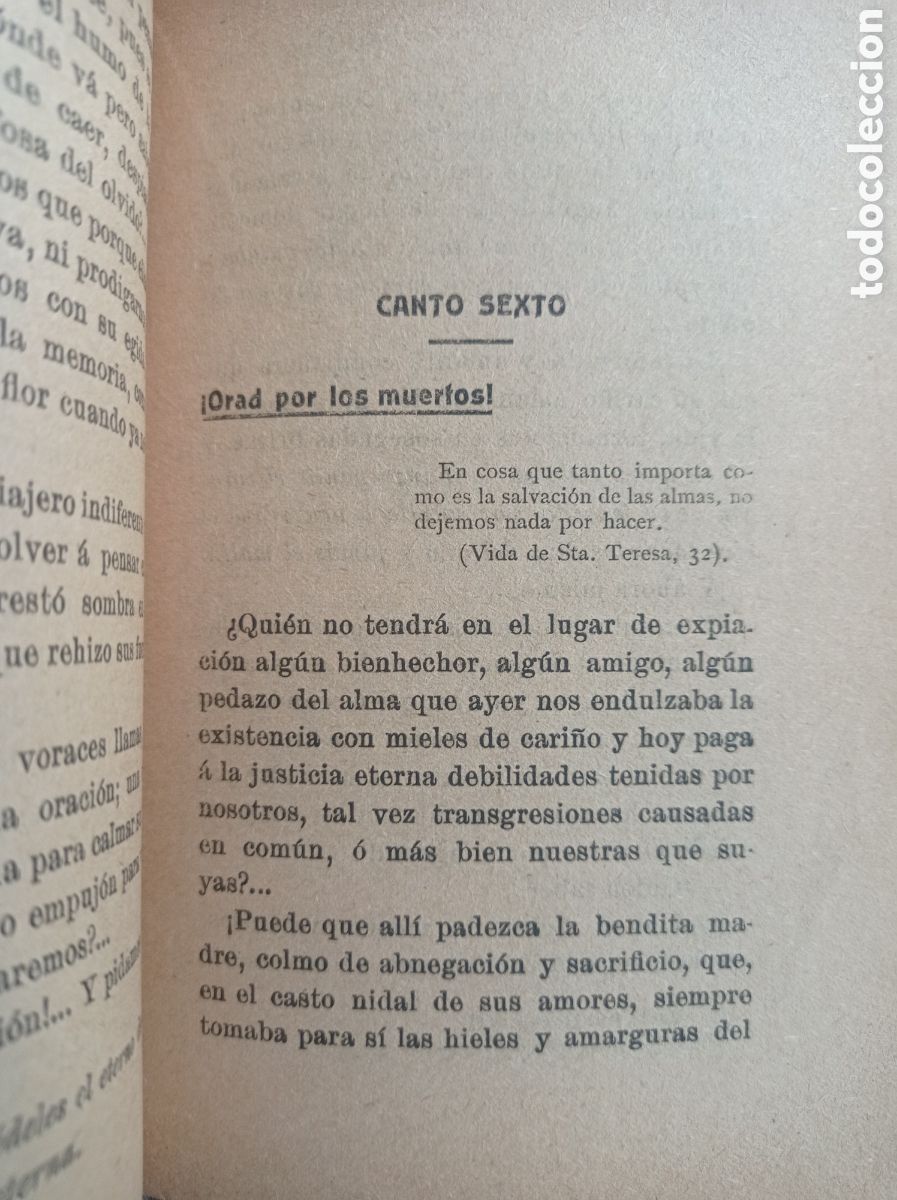 Libros antiguos: VISITANDO &Aacute; MIS MUERTOS (POEMA EN PROSA) - Foto 7