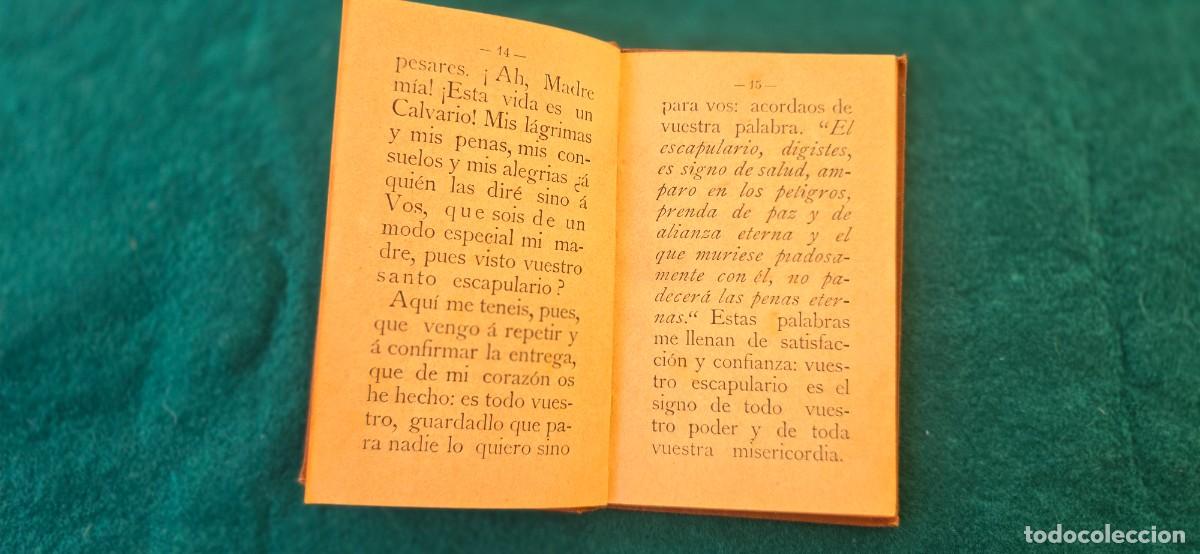 Libros antiguos: LIBRO SEMANA DEVOTA DE NUESTRA SE&Ntilde;ORA DEL CARMEN (1895) - Foto 3