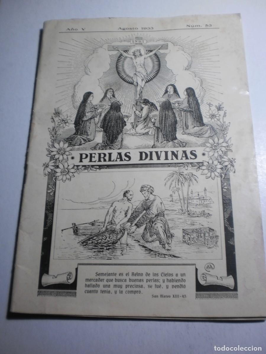 Livros antigos: revista perlas divinas n&ordm; 53 agosto 1933 (seminueva)