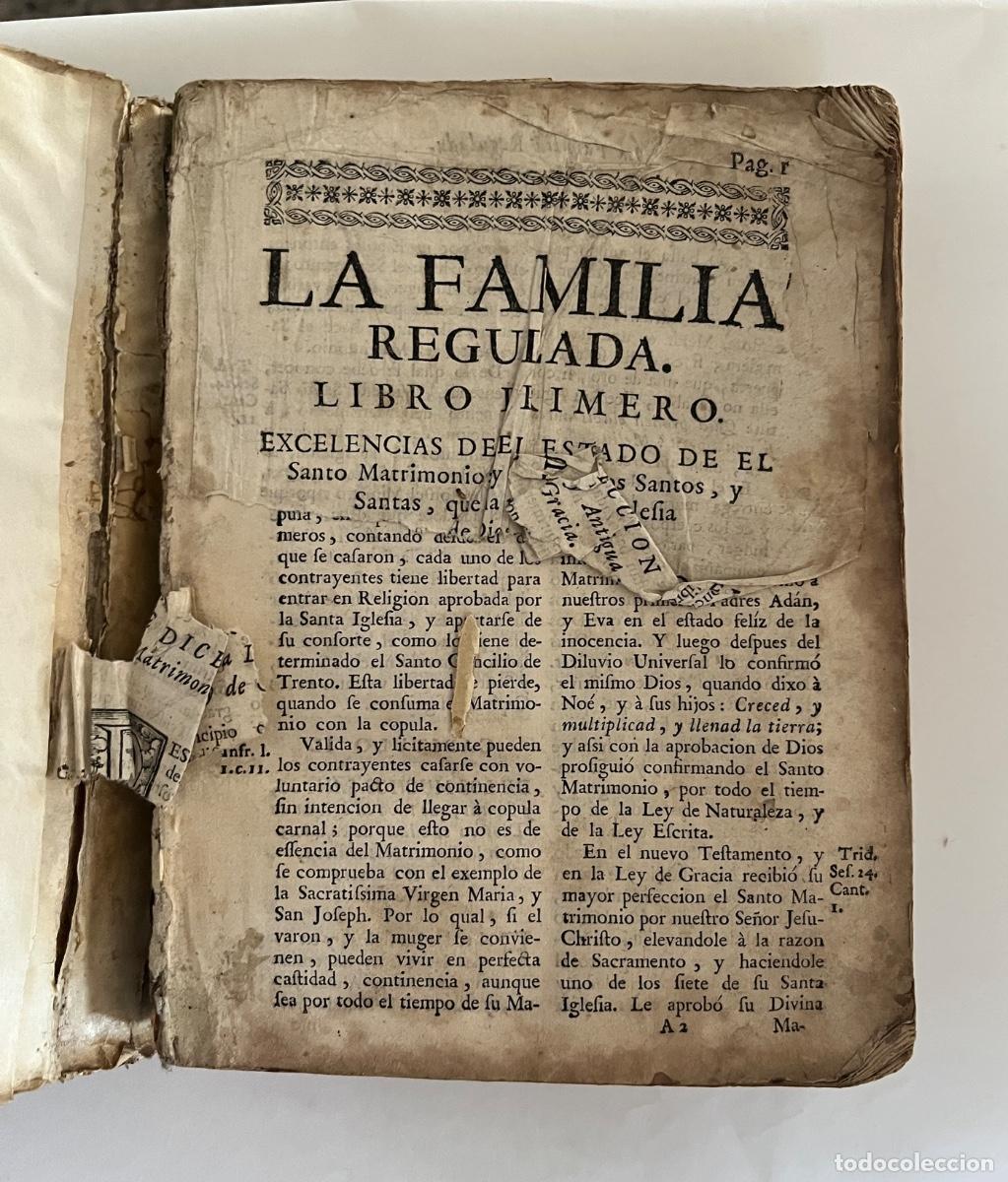 Old books: La fam&iacute;lia regulada 1770