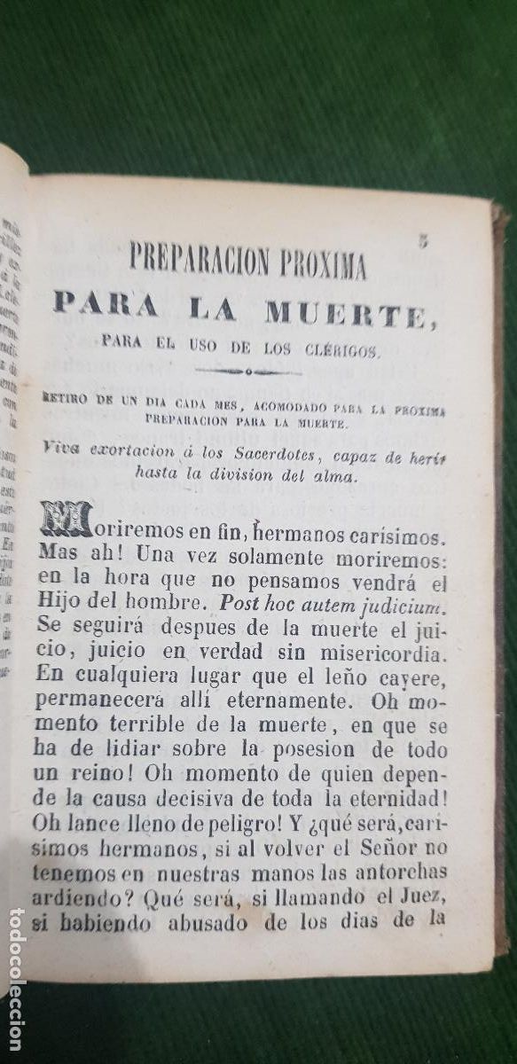 Old books: PREPARACION PROXIMA PARA LA MUERTE,VALLADOLID 1855