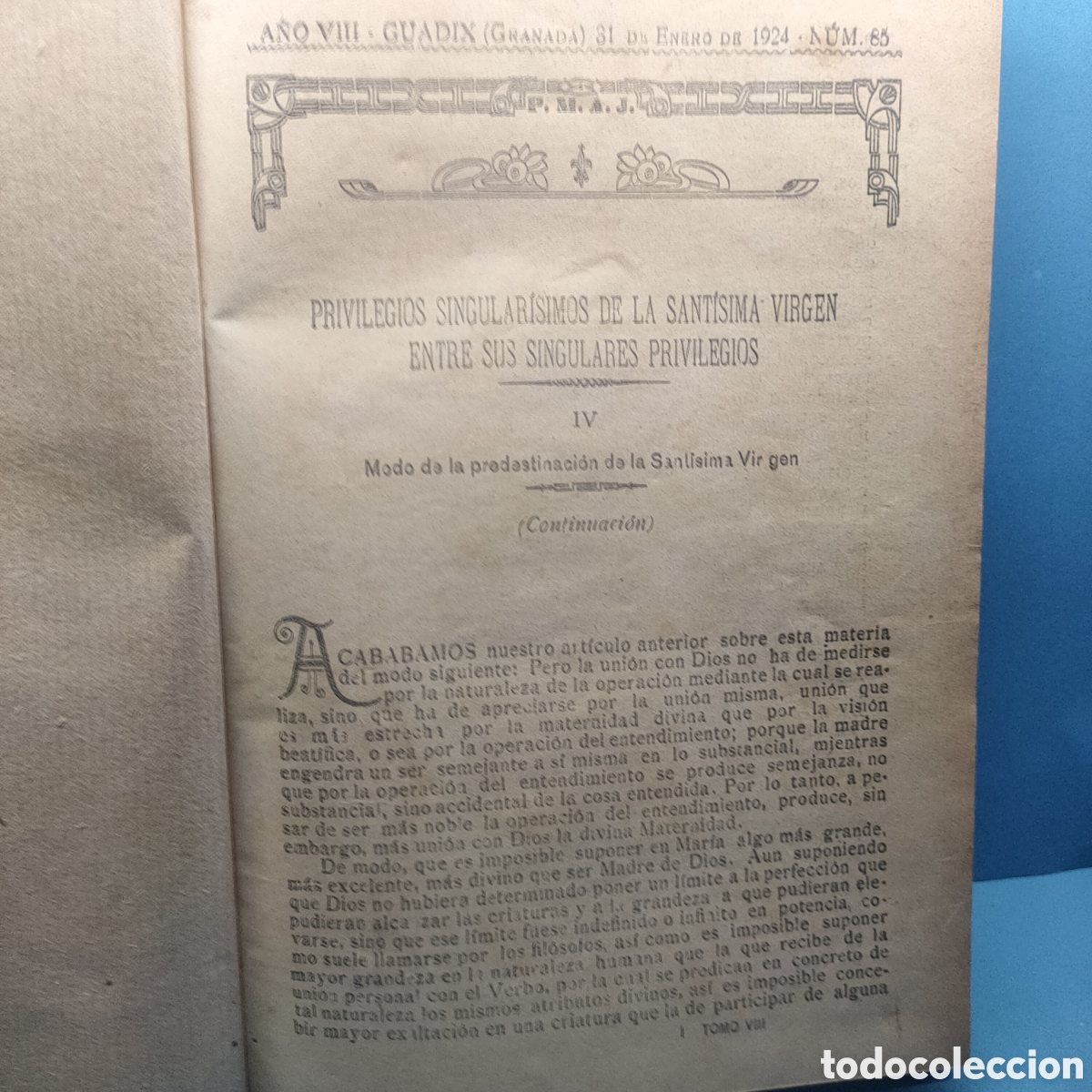 Old books: ESCLAVA Y REINA. A&ntilde;o VIII. Guadix (Granada). 1924.