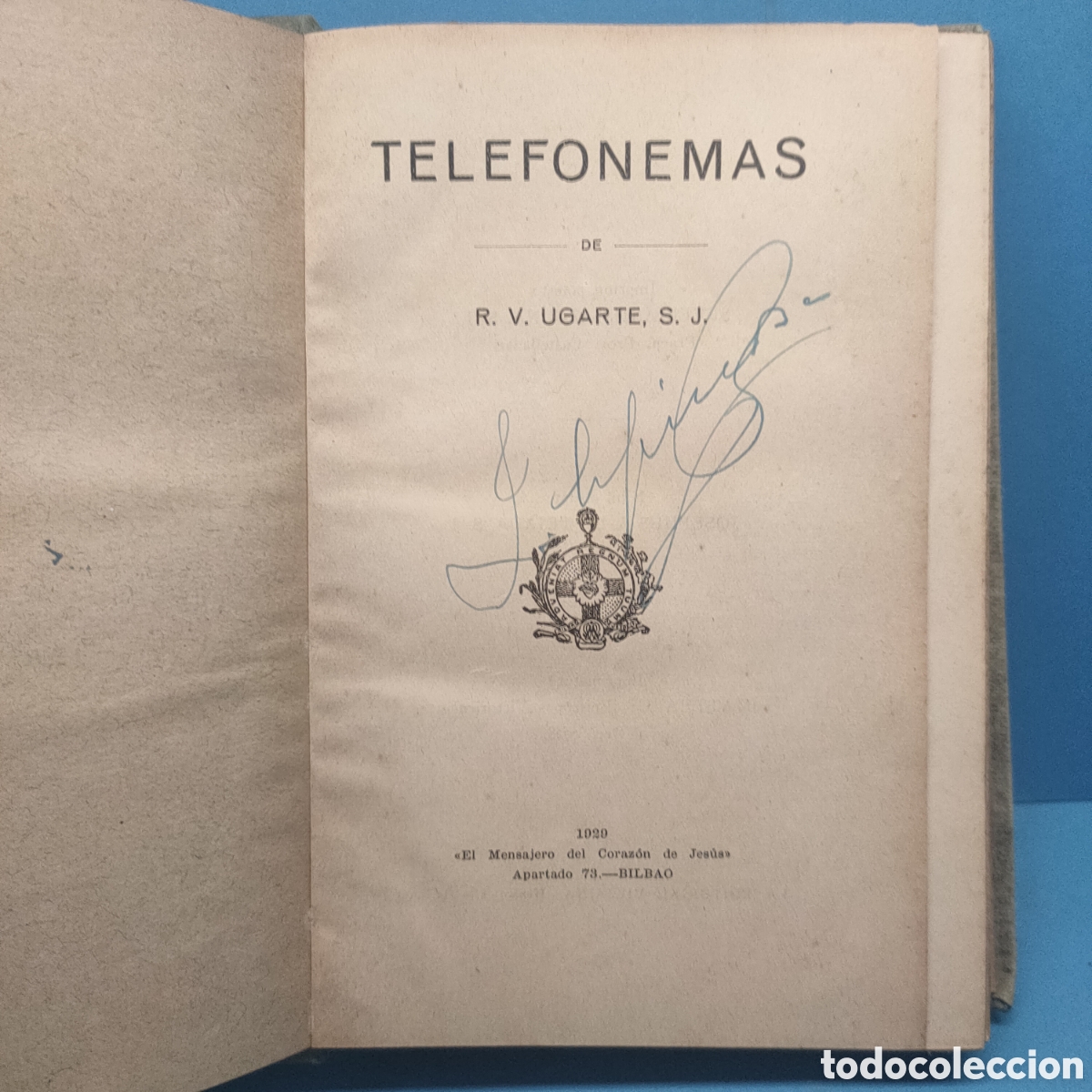 Libros antiguos: TELEFONEMAS. R.V. Ugarte S.J. Bilbao 1929. Firmado.