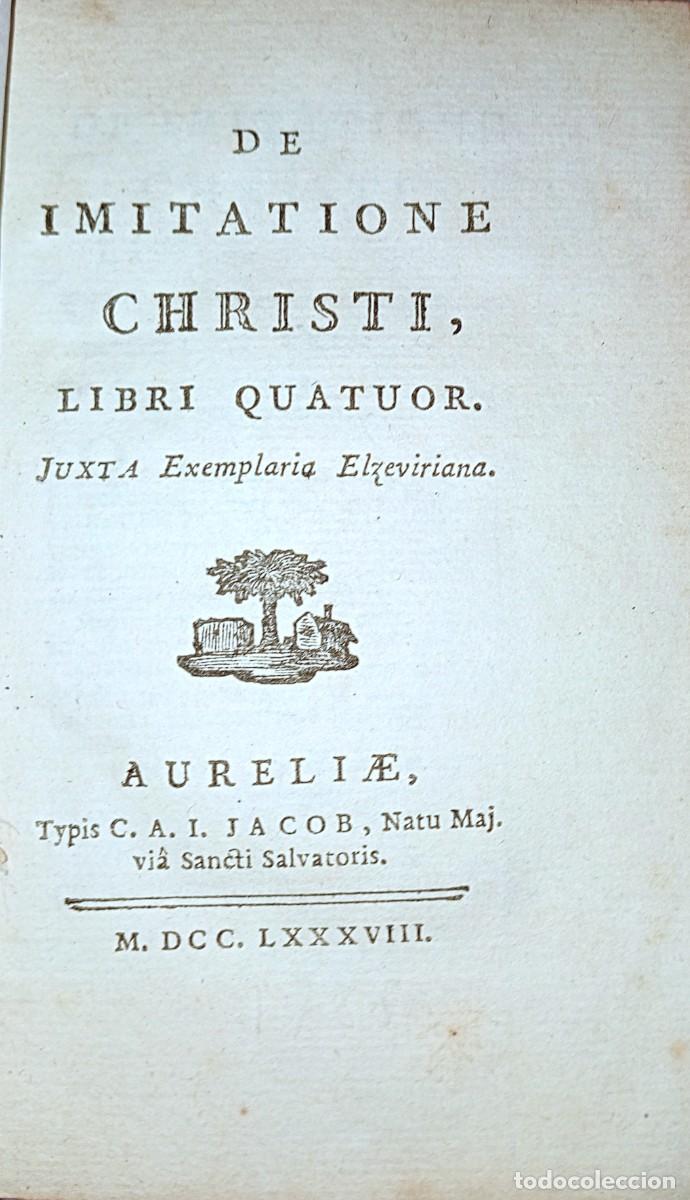 Libros antiguos: DE IMITATIONE CHRISTI. LIBRI QUATUOR - Foto 2