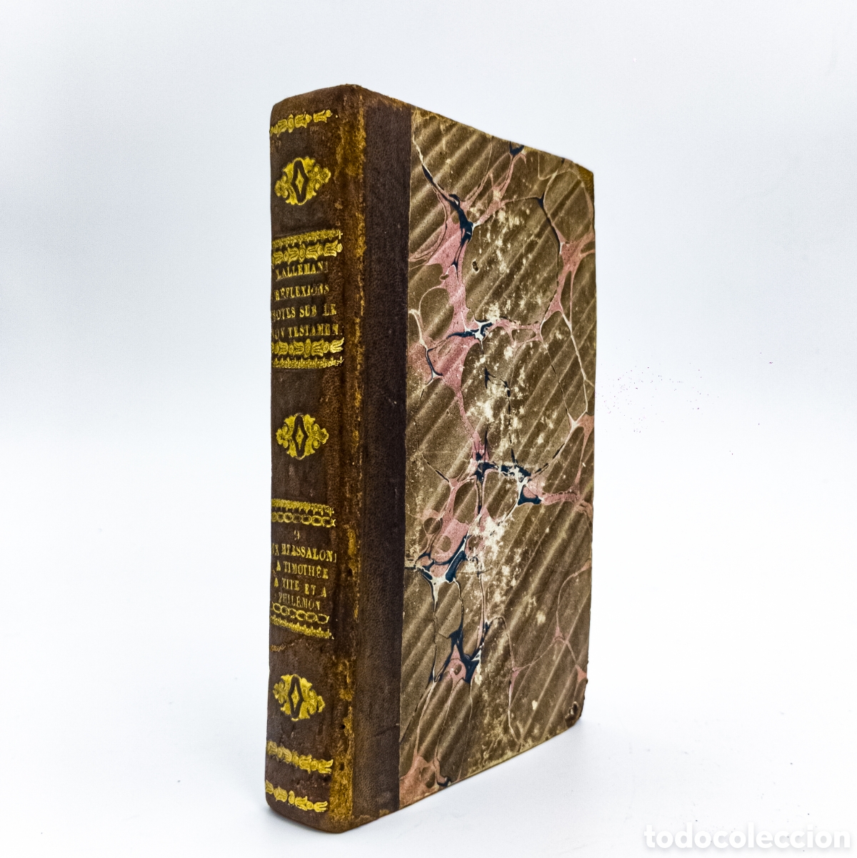 Libros antiguos: LALLEMANT, Jacques - Reflexions Morales avec des notes sur le Nouveau Testament (Tome nouvieme) 1793