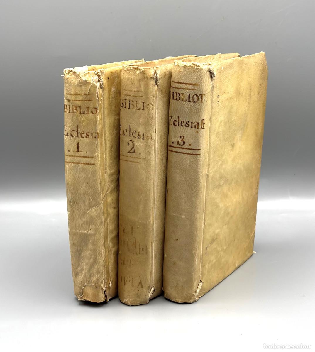 Antiquarische B&uuml;cher: BIBLIOTECA ECLESI&Aacute;STICA EN FORMA DE INSTRUCCIONES DOGM&Aacute;TICAS Y MORALES. ABAD GUY&Oacute;N. 1794-1795