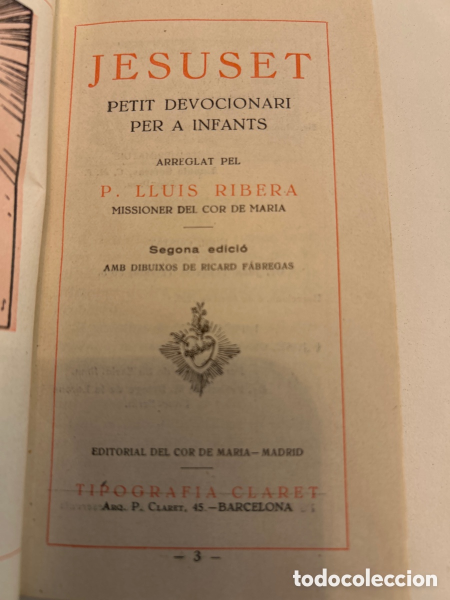 Libros antiguos: Jesuset,petit devicionari per infants - Foto 2