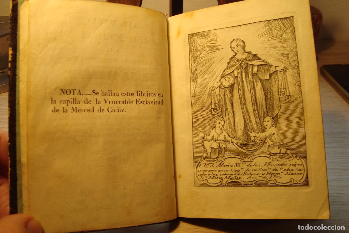 Old books: NOVENA VIRGEN MERCED CADIZ 1849 GRABADO PLANCHA 1786 - NOVENA INMACULADO CORAZON LUIS PACHECO 1846