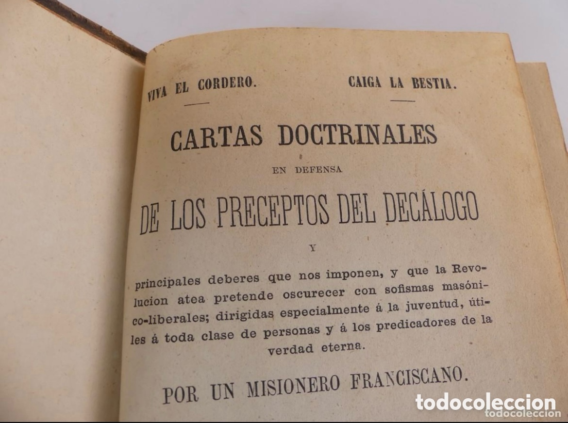 Libros antiguos: LIBRO CARTAS DOCTRINALES A&Ntilde;O 1872 - Foto 5