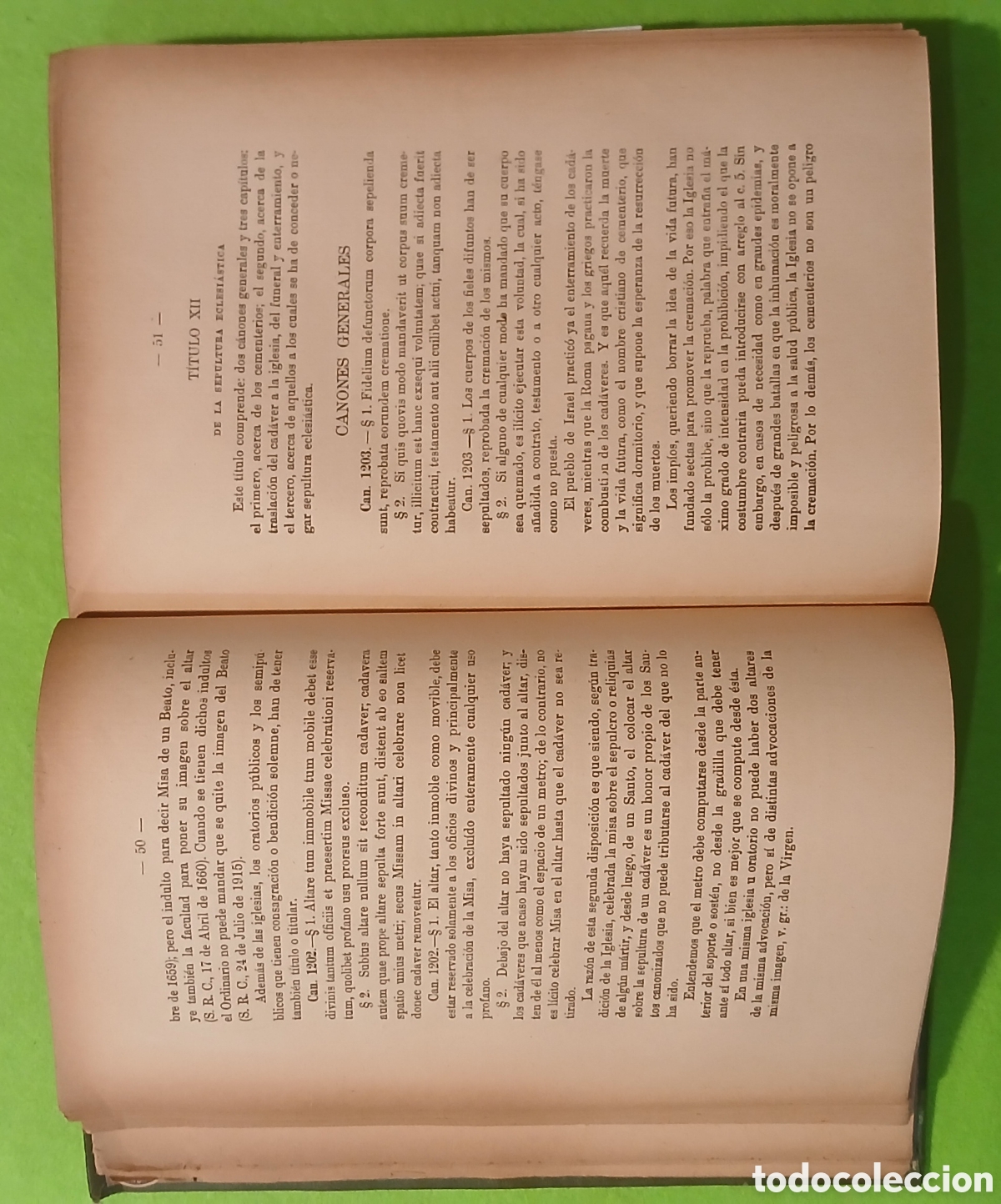 Libros antiguos: Comentarios al c&oacute;digo canonico, D.F.Santamaria - Foto 8
