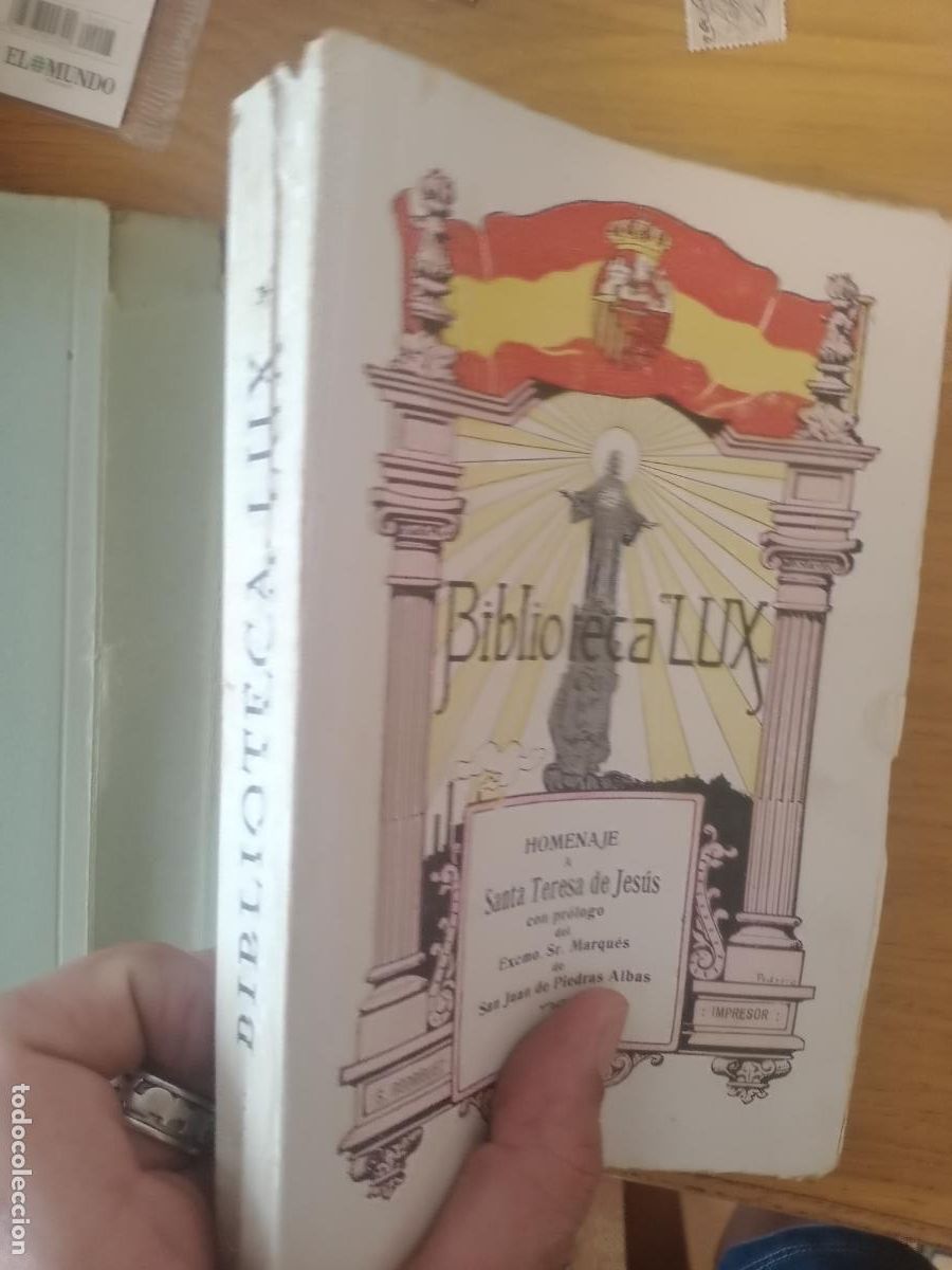 Livros antigos: HOMENAJE A SANTA TERESA DE JESUS. SR. MARQUES DE SAN JUAN DE PIEDRAS ALBAS. 1925