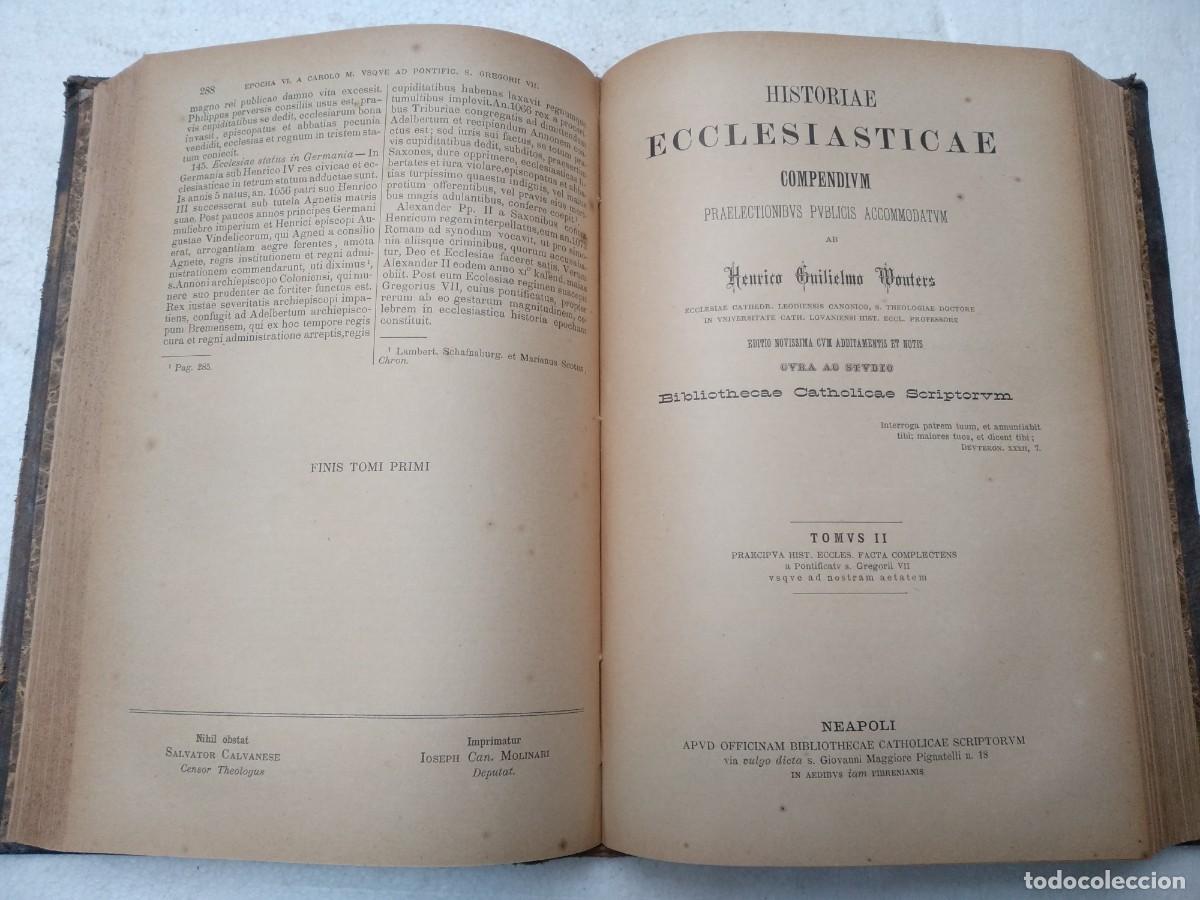 Libros antiguos: WOUTERS,,HISTORIAE ECCLESIASTICAE COMPENDIUM tomo I y II - Foto 3