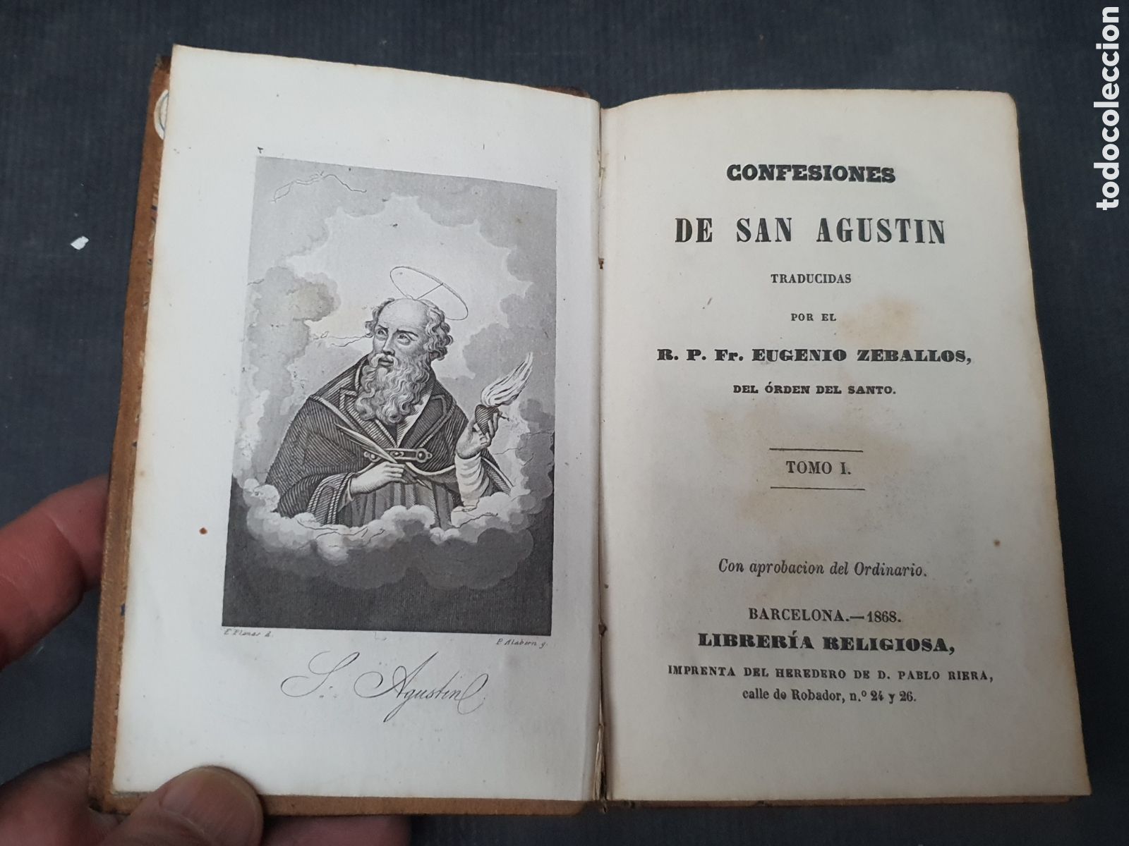 Livres anciens: CONFESIONES DE SAN AGUSTIN TOMO I 1868 Eugenio Zeballos