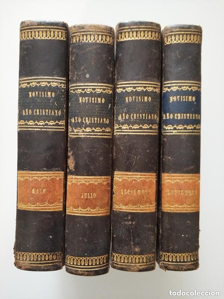 Livros antigos: Lote de 4 tomos novisimo a&ntilde;o cristiano o ejercicios devotos para todos los dias del a&ntilde;o 1847