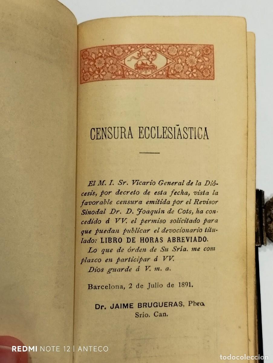 Libros antiguos: LIBRO DE HORAS ABREVIADO - Foto 15