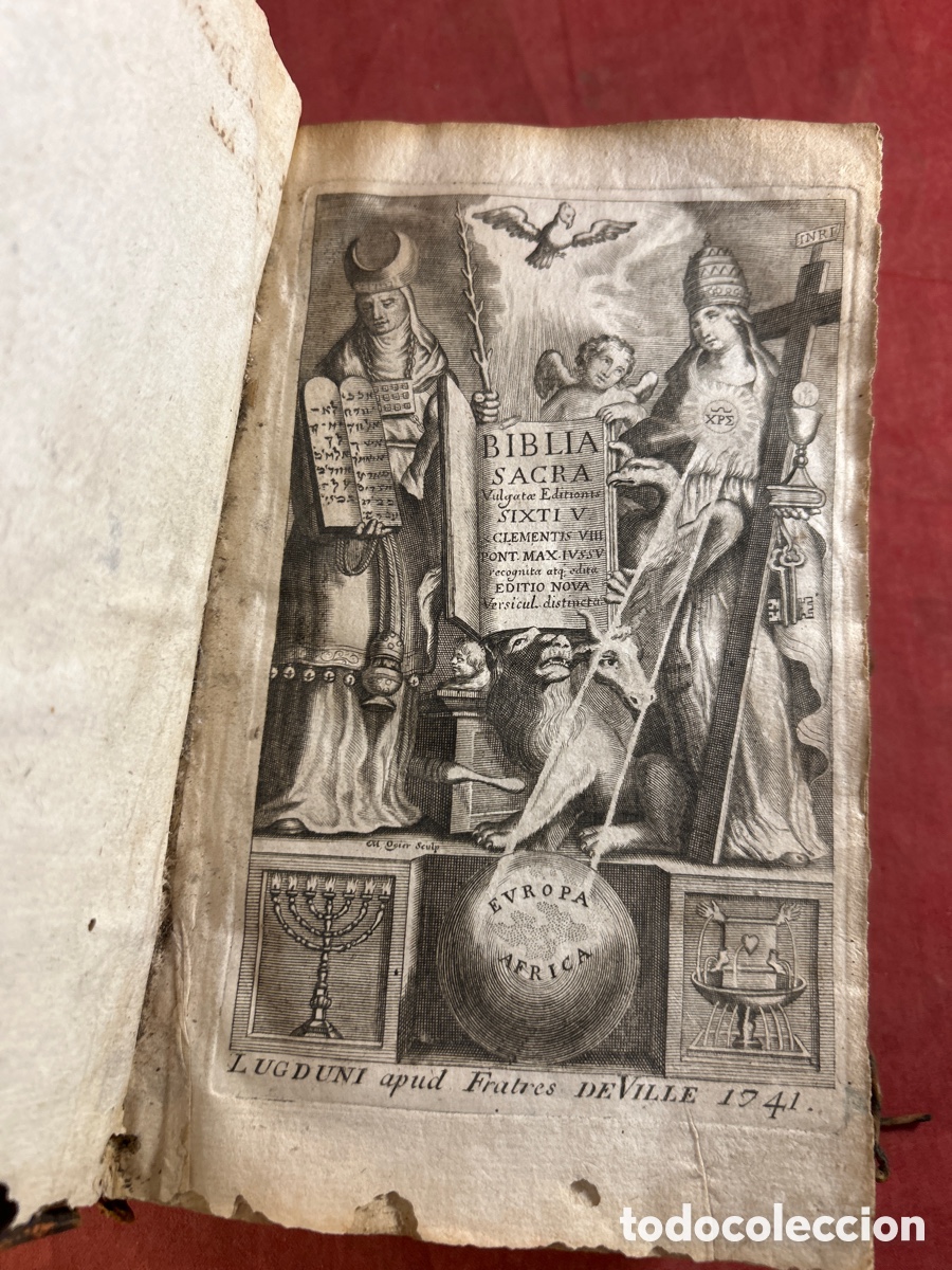 Livres anciens: BIBLIA SACRA EDITIO NOVA 1741