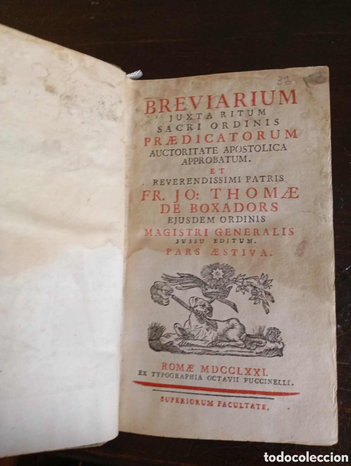 Libros antiguos: Antiguo libro religioso Breviarium - Foto 4