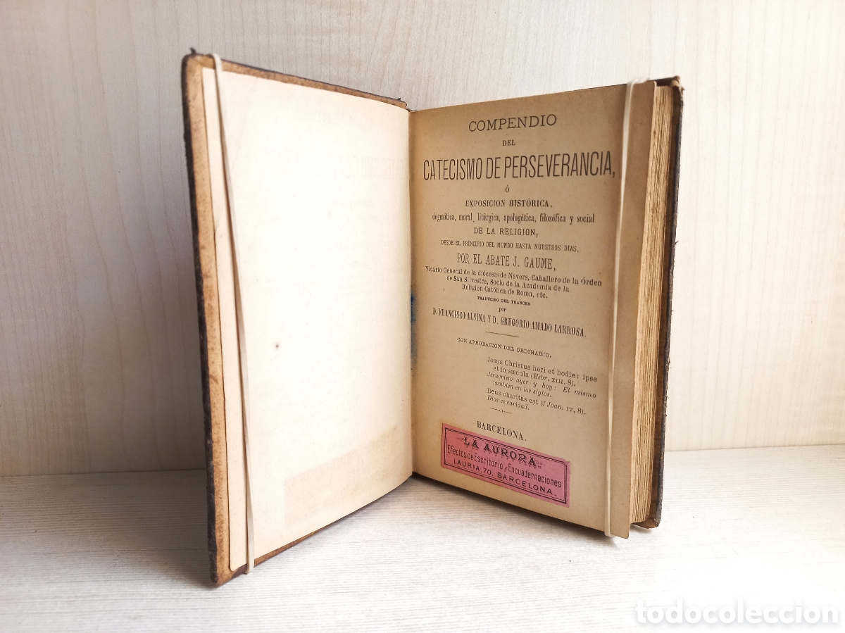 Libros antiguos: Compendio del Catecismo de Perseverancia. Gaume. - Foto 4