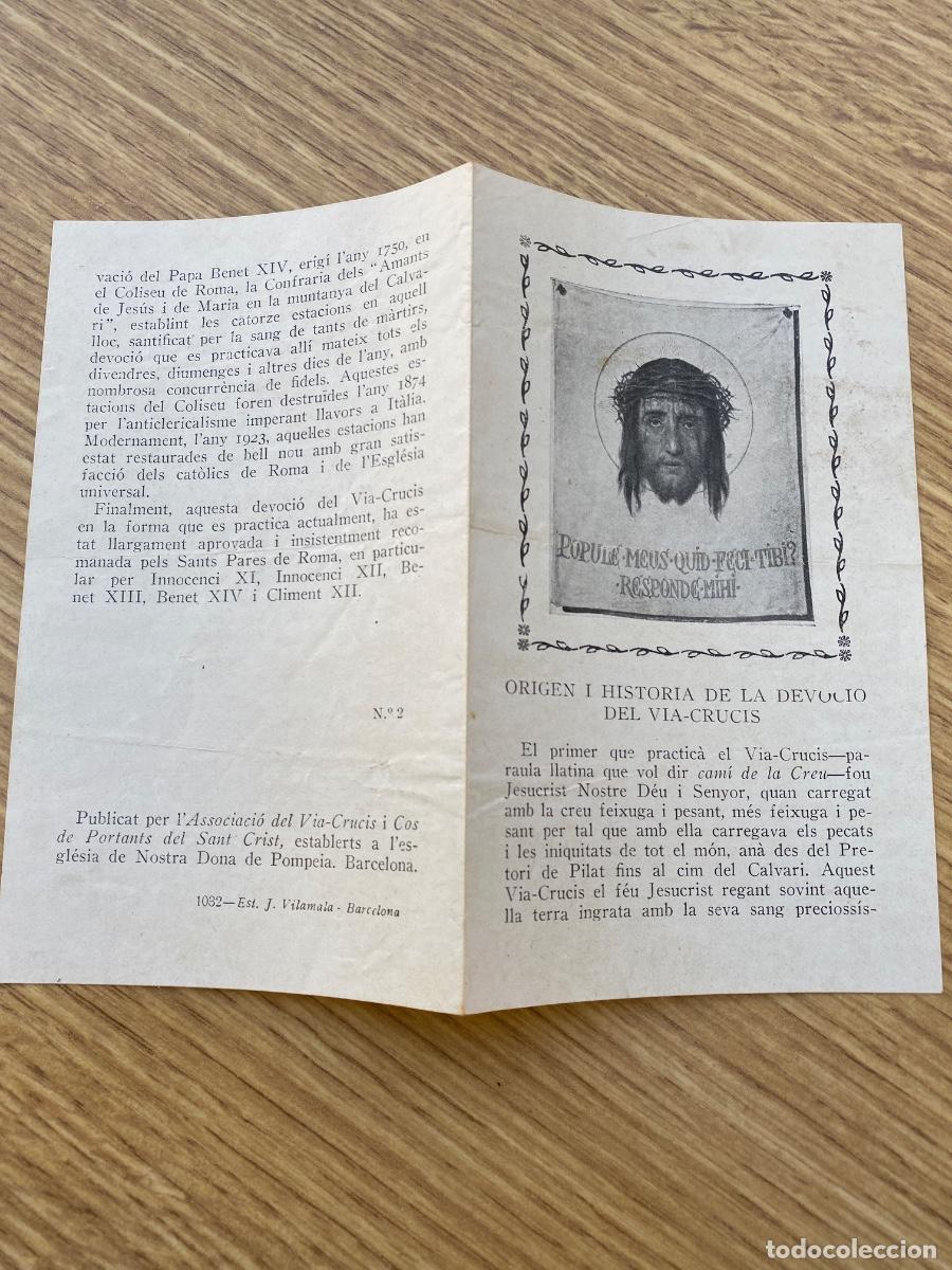 Libros antiguos: ORIGEN I HISTORIA DE LA DEVOCIO DEL VIA CRUCIS. COS DE PORTANTS SANT CRIST. NOSTRA DONA DE POMPEIA