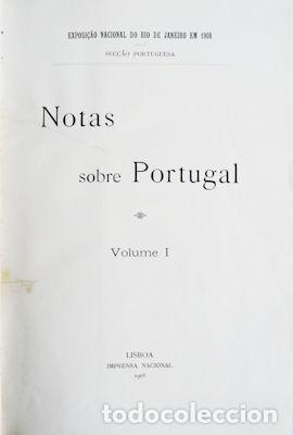 Libros antiguos: NOTAS SOBRE PORTUGAL. - Foto 1