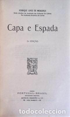 Libros antiguos: LOPES DE MENDON&Ccedil;A. (Henrique) - CAPA E ESPADA. - Foto 3