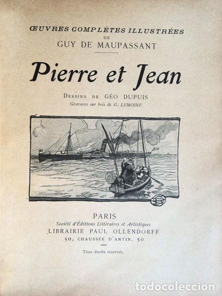 Libros antiguos: MAUPASSANT. (Guy de) - PIERRE ET JEAN. - Foto 2