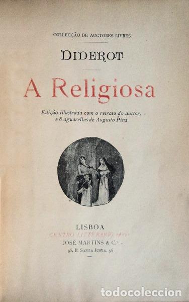 Libros antiguos: DIDEROT. (Denis) - A RELIGIOSA. - Foto 1