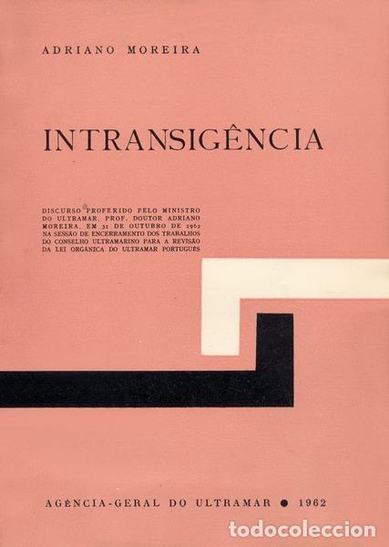 Libros antiguos: MOREIRA. (Adriano) - INTRANSIG&Ecirc;NCIA. - Foto 1