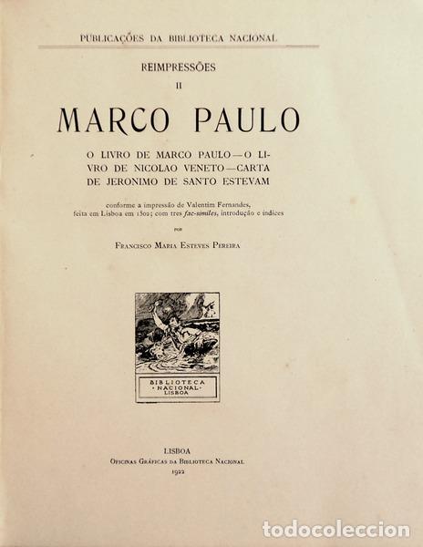 Libros antiguos: POLO. (Marco) - MARCO PAULO. - Foto 1