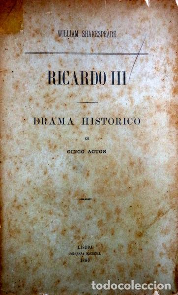 Libros antiguos: SHAKESPEARE. (William) - RICARDO III. - Foto 1